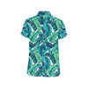 Brightness Tropical Palm Leaves Men's Short Sleeve Button Up Shirt