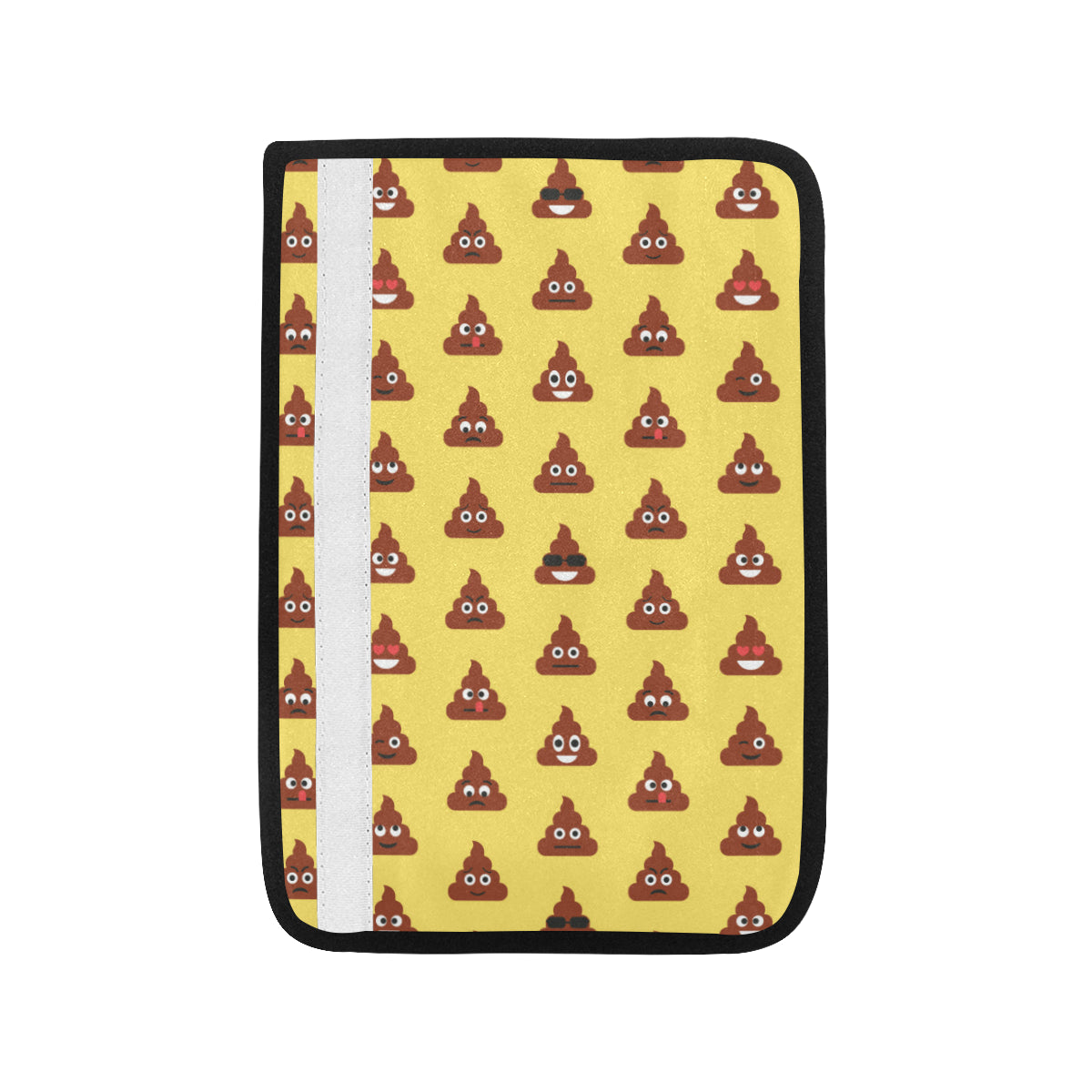 Emoji Poop Print Pattern Car Seat Belt Cover