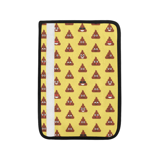 Emoji Poop Print Pattern Car Seat Belt Cover