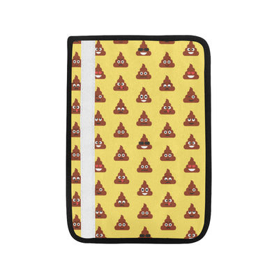 Emoji Poop Print Pattern Car Seat Belt Cover