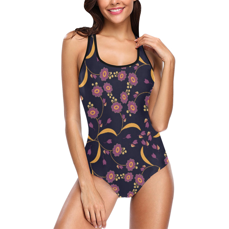 Anemone Pattern Print Design AM012 Women Swimsuit