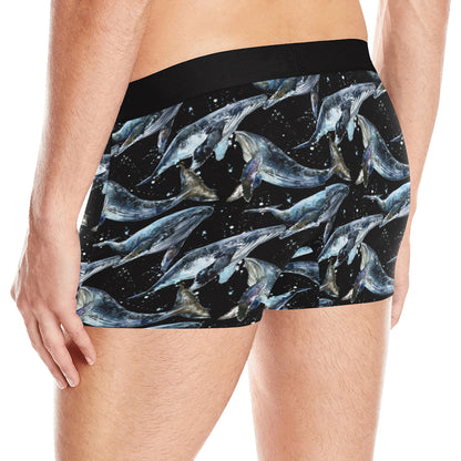 Humpback Whale Pattern Print Design 01 Men's Boxer Briefs