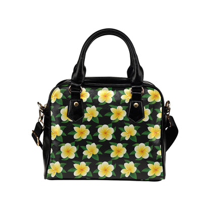 Plumeria Pattern Print Design A03 Shoulder Handbag
