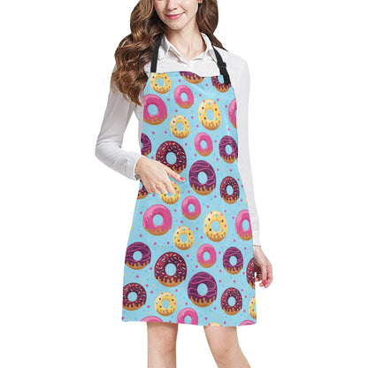 Donut Pattern Print Design DN07 Apron with Pocket
