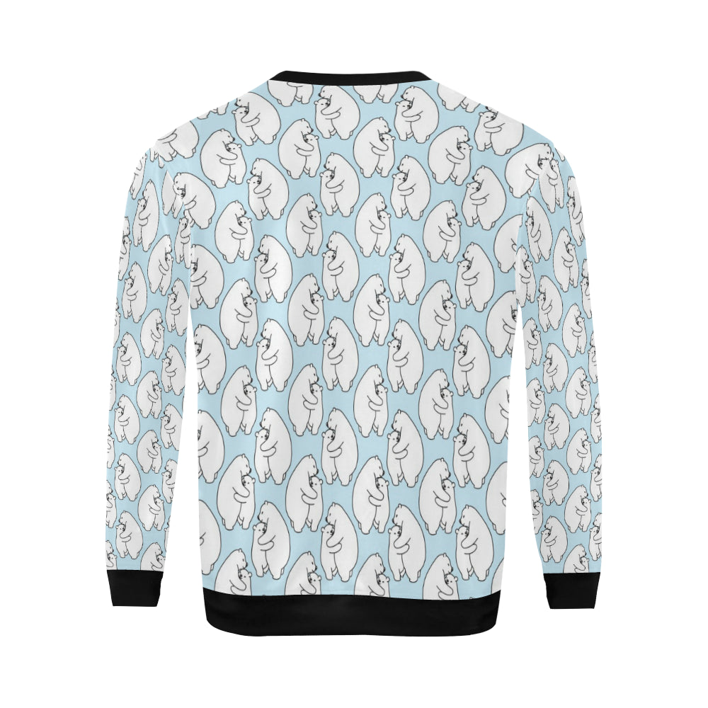 Polar Bear Pattern Print Design PB08 Men Long Sleeve Sweatshirt