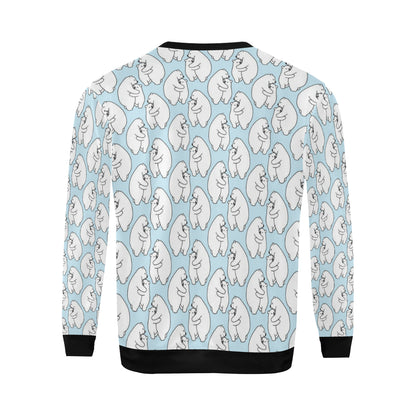 Polar Bear Pattern Print Design PB08 Men Long Sleeve Sweatshirt