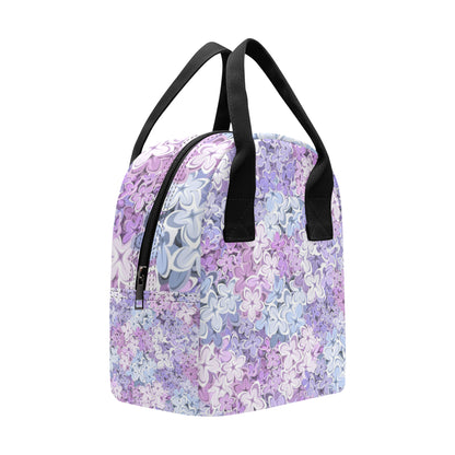 Lilac Pattern Print Design LI01 Insulated Lunch Bag