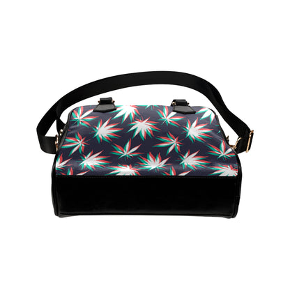 Pot Leaf Pattern Print Design A01 Shoulder Handbag