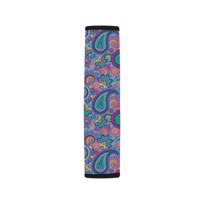 Paisley Colorful Pattern Print Design A02 Car Seat Belt Cover