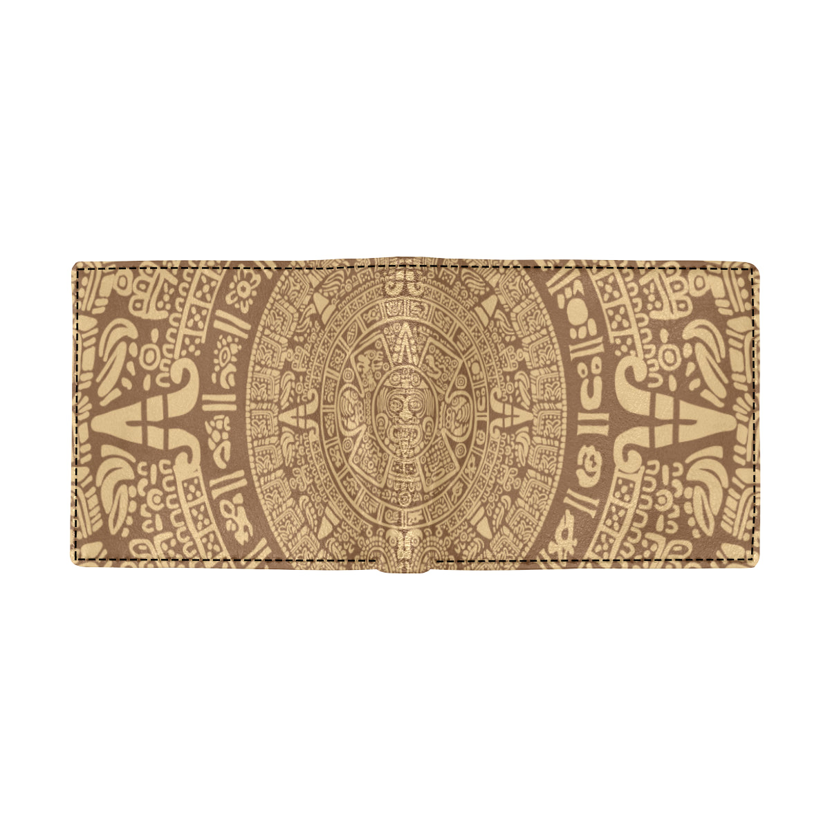 Mayan Pattern Print Design 01 Men's ID Card Wallet