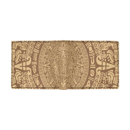 Mayan Pattern Print Design 01 Men's ID Card Wallet