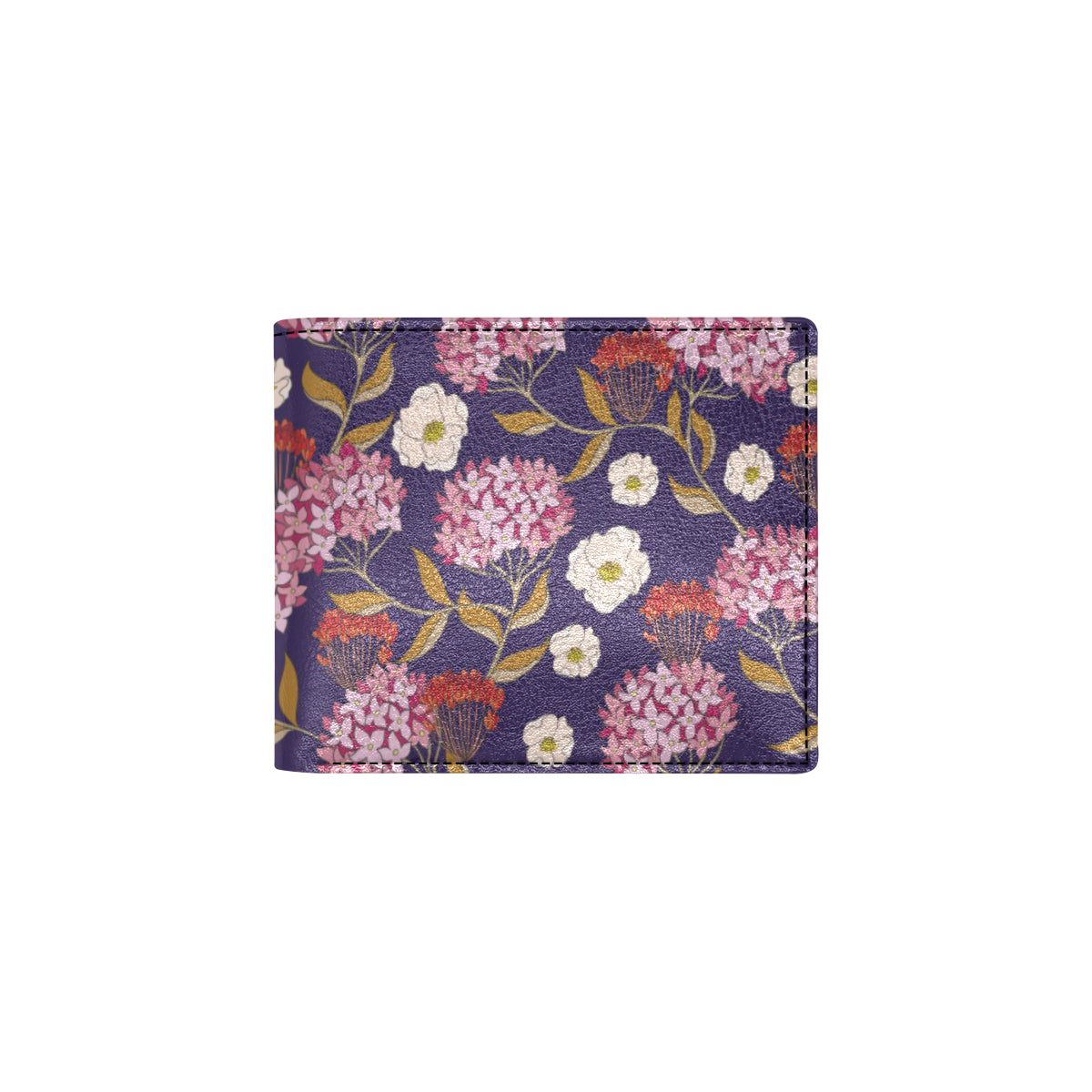 Hydrangea Pattern Print Design HD010 Men's ID Card Wallet