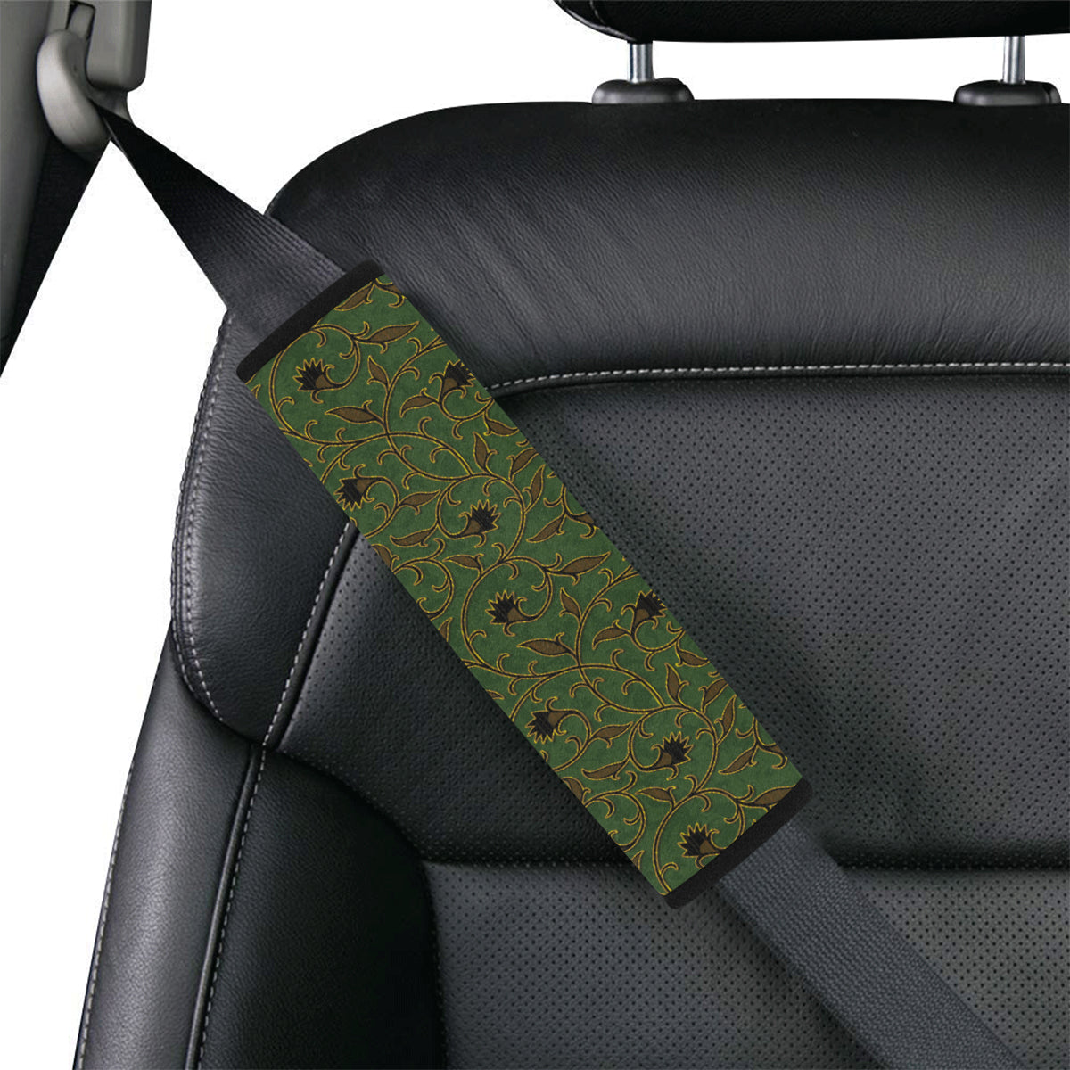 Brocade Pattern Print Design 02 Car Seat Belt Cover