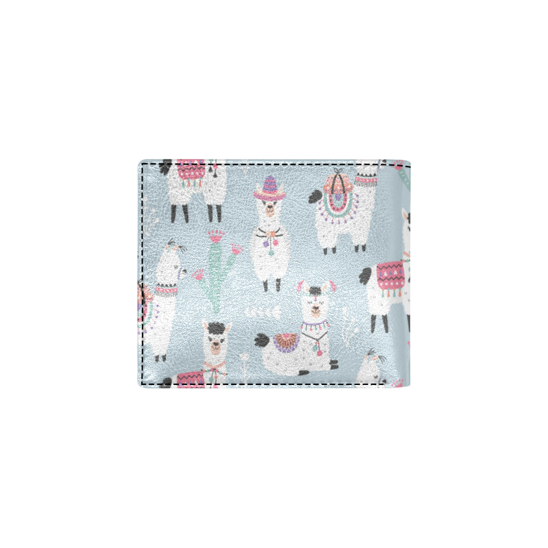 Llama Pattern Print Design 04 Men's ID Card Wallet