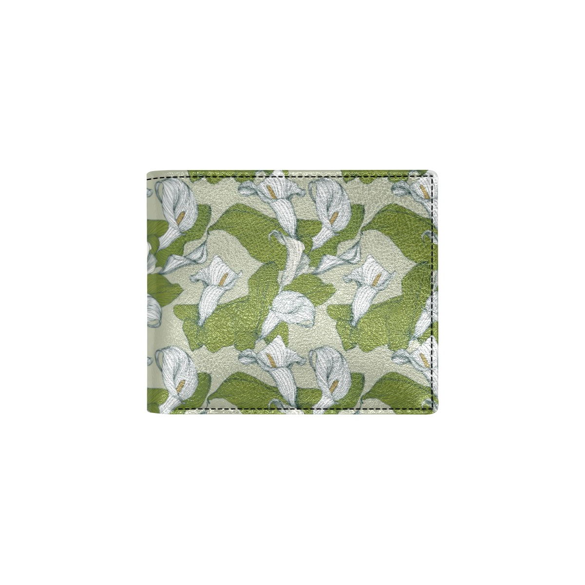 Lily Pattern Print Design LY08 Men's ID Card Wallet