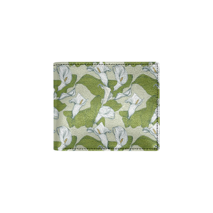 Lily Pattern Print Design LY08 Men's ID Card Wallet