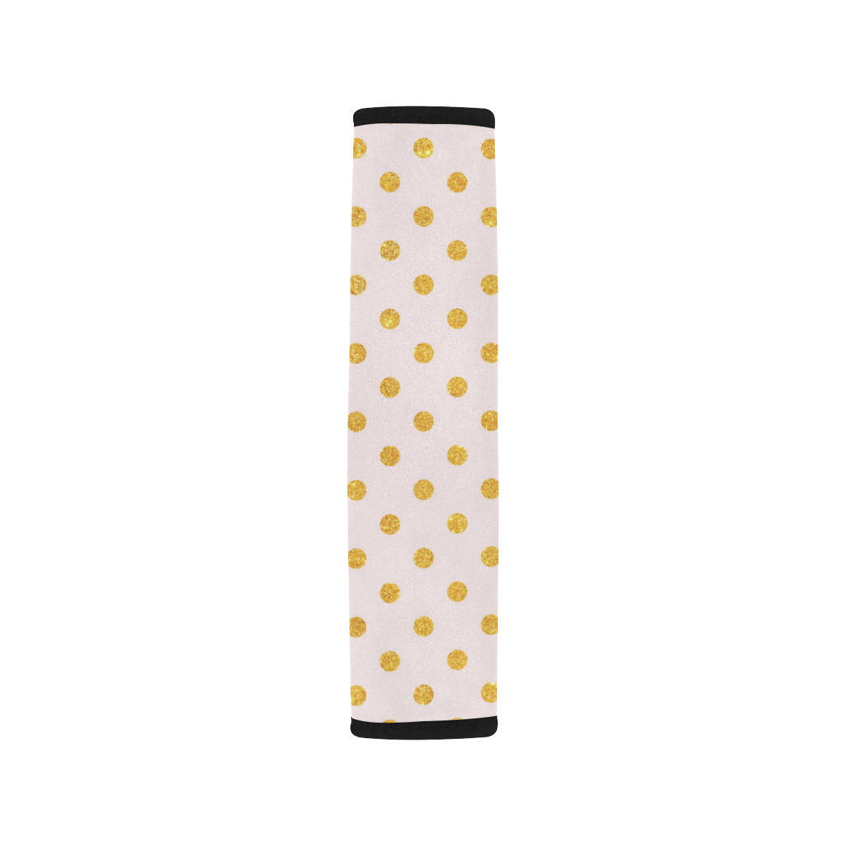 Polka Dot Gold Pink Pattern Print Design 01 Car Seat Belt Cover