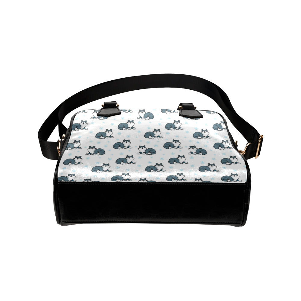Alaskan Malamute Pattern Print Design 03 Shoulder Handbag