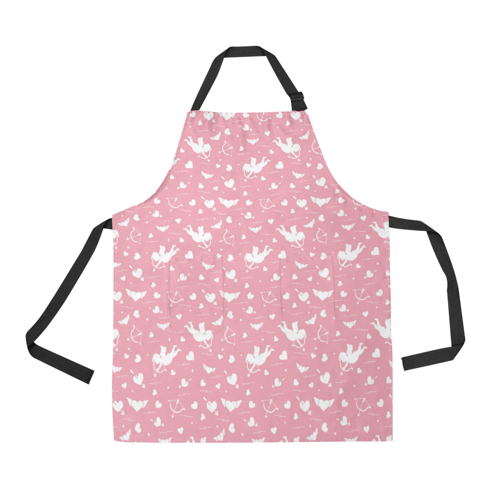 Cupid Pattern Print Design 03 Apron with Pocket