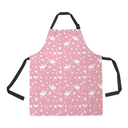Cupid Pattern Print Design 03 Apron with Pocket