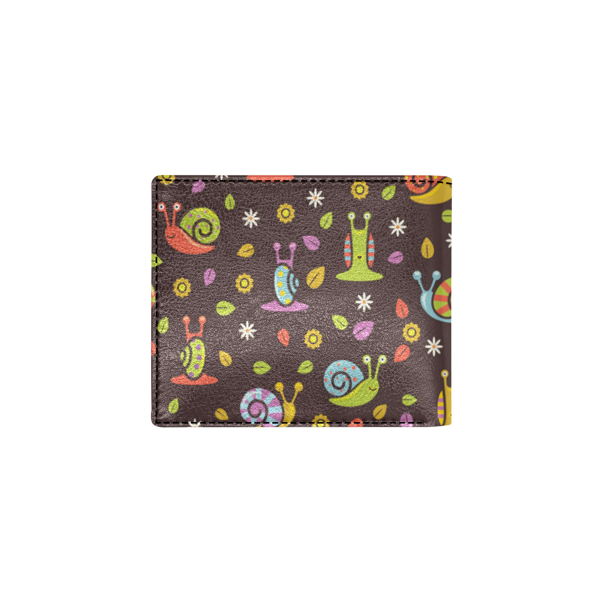 Snail Pattern Print Design 01 Men's ID Card Wallet