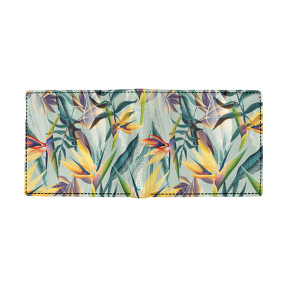 Tropical Flower Pattern Print Design TF022 Men's ID Card Wallet