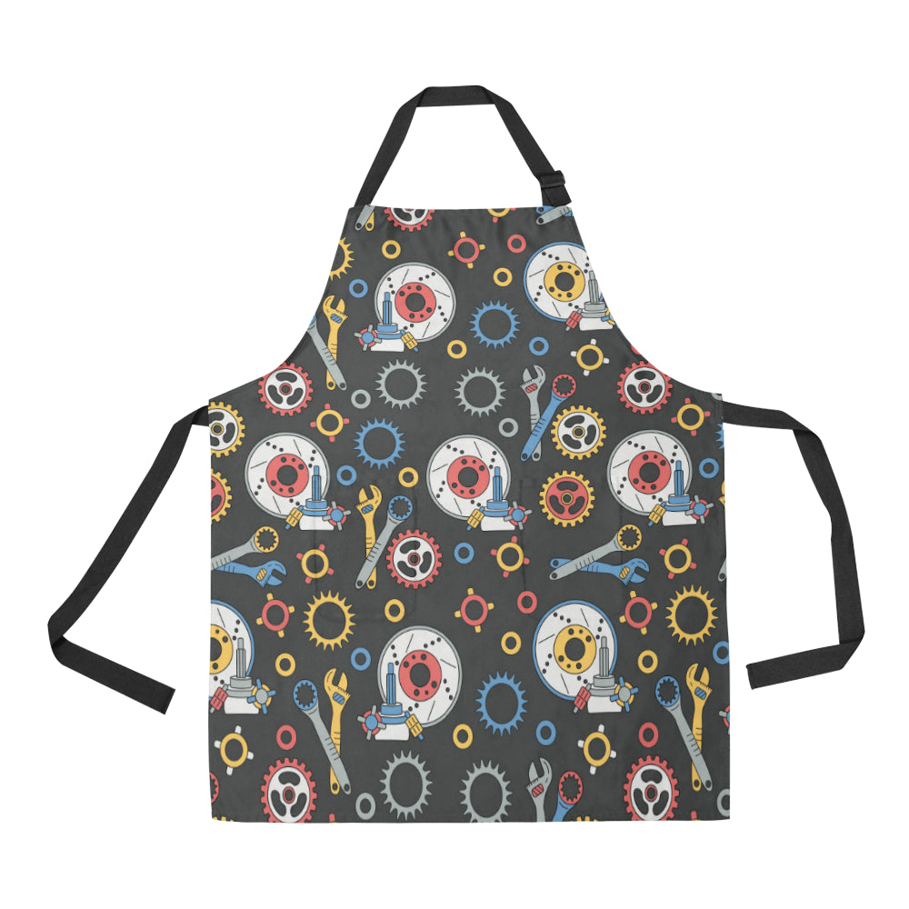 Mechanic Pattern Print Design 01 Apron with Pocket