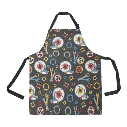 Mechanic Pattern Print Design 01 Apron with Pocket