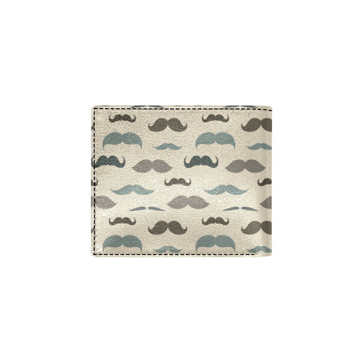 Mustache Pattern Print Design A01 Men's ID Card Wallet