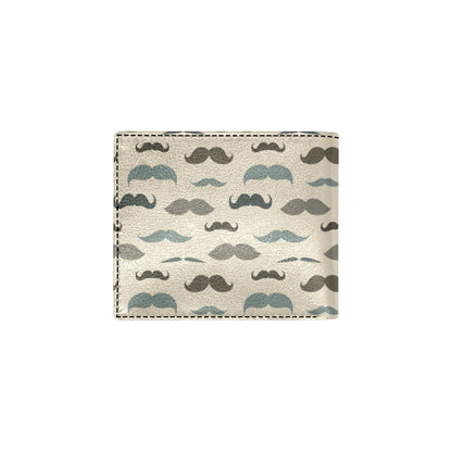 Mustache Pattern Print Design A01 Men's ID Card Wallet