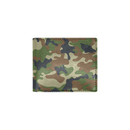 Army Camouflage Pattern Print Design 01 Men's ID Card Wallet