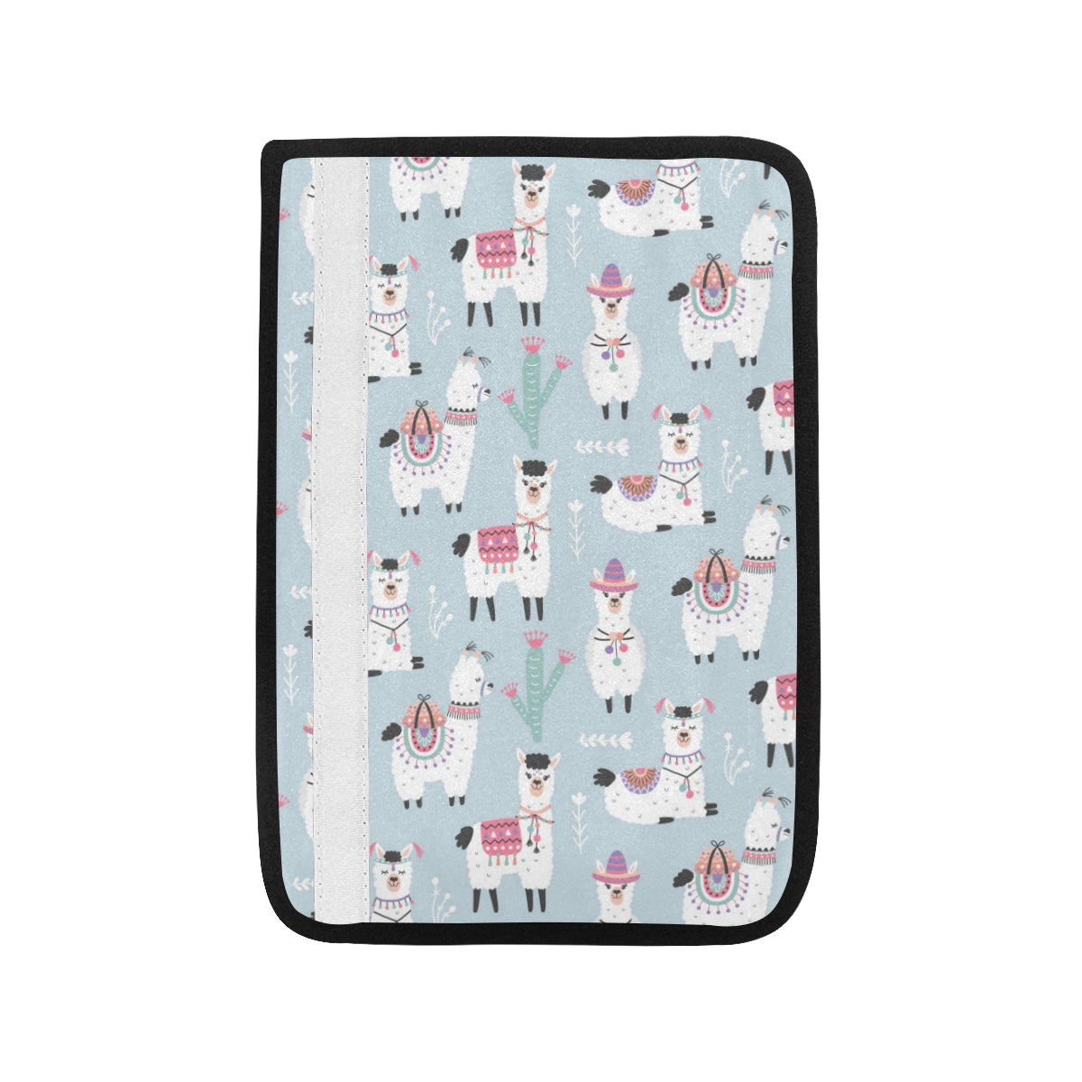 Llama Pattern Print Design 04 Car Seat Belt Cover