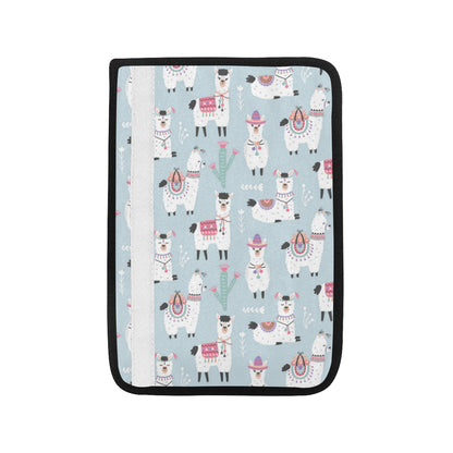 Llama Pattern Print Design 04 Car Seat Belt Cover