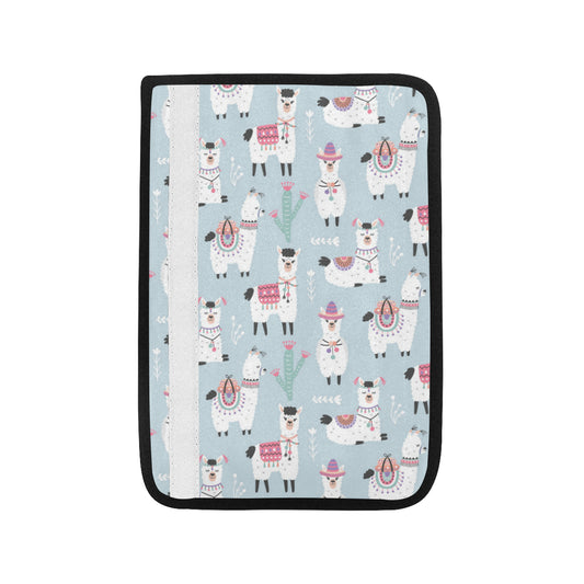 Llama Pattern Print Design 04 Car Seat Belt Cover