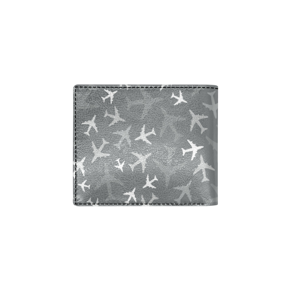 Airplane Pattern Print Design 02 Men's ID Card Wallet