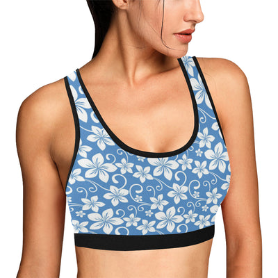 Hibiscus Pattern Print Design HB09 Sports Bra