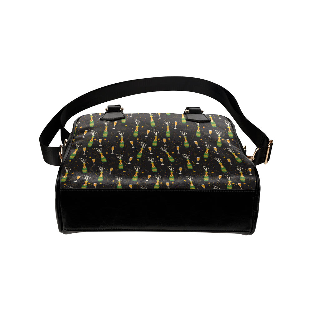 Champagne Pattern Print Design 04 Shoulder Handbag