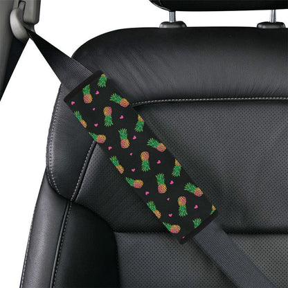 Neon Pineapple Pattern Print Design A04 Car Seat Belt Cover