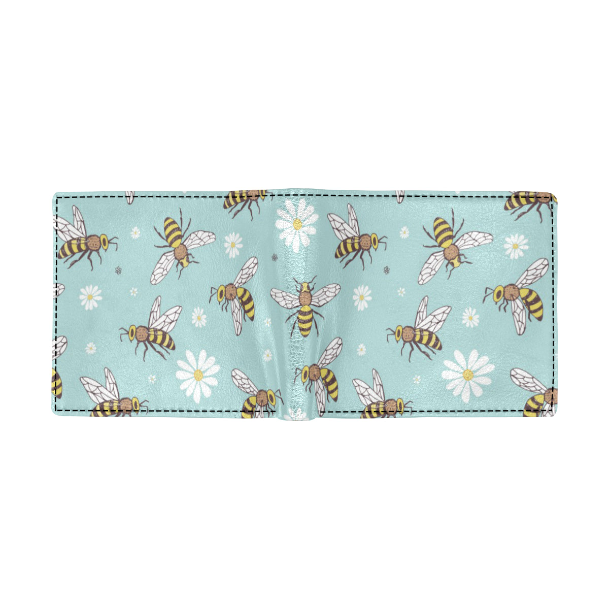 Bee Pattern Print Design BEE010 Men's ID Card Wallet