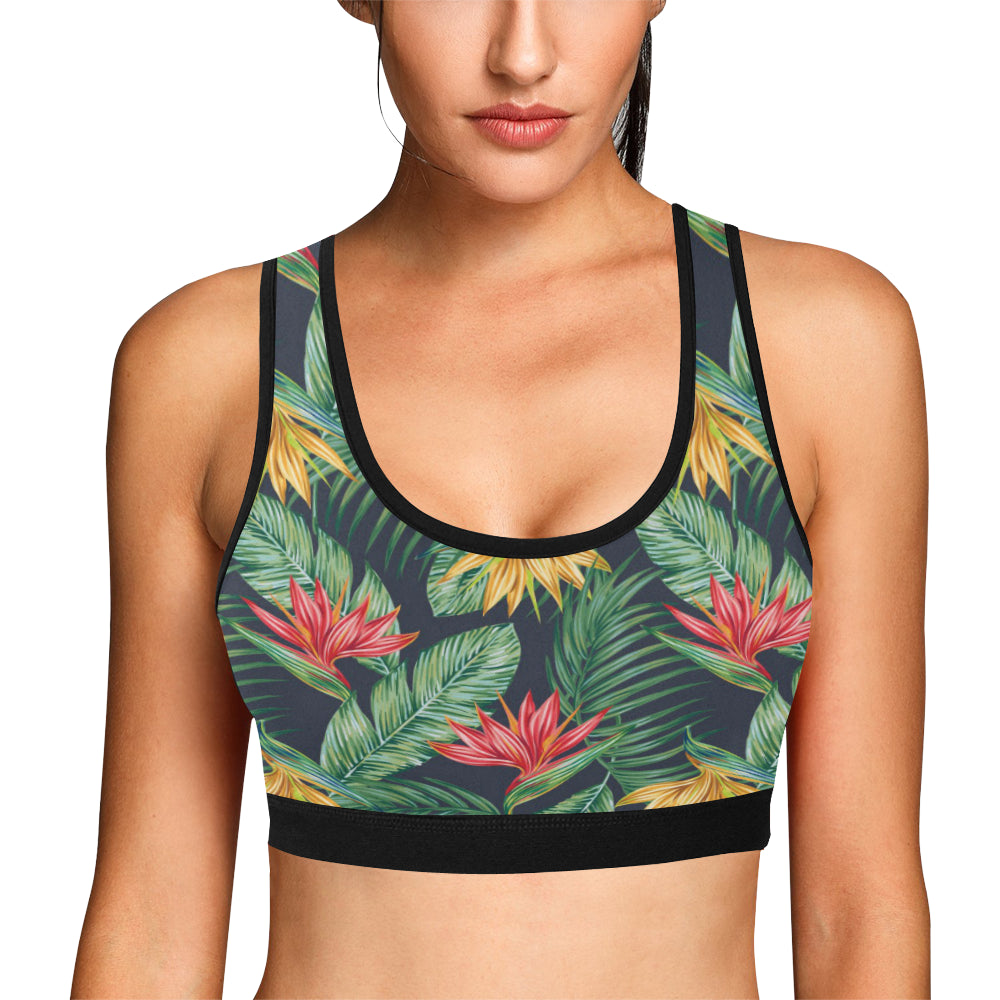 Bird Of Paradise Pattern Print Design BOP09 Sports Bra