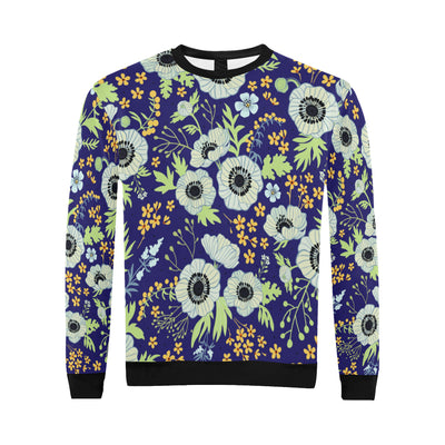 Anemone Pattern Print Design AM06 Men Long Sleeve Sweatshirt
