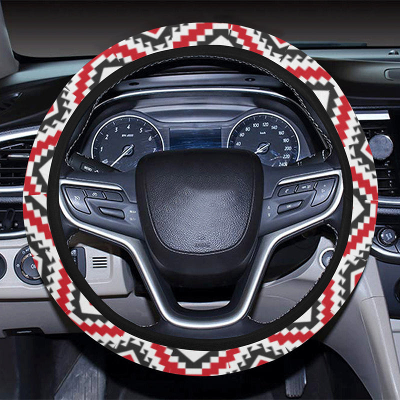 Native American Themed Tribal Print Steering Wheel Cover with Elastic Edge