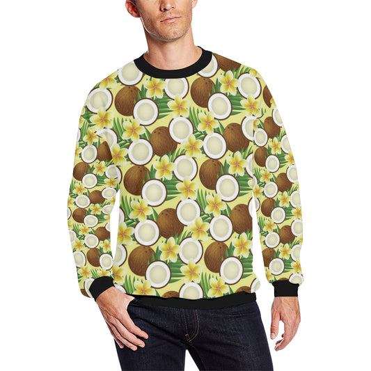 Coconut Pattern Print Design CN02 Men Long Sleeve Sweatshirt