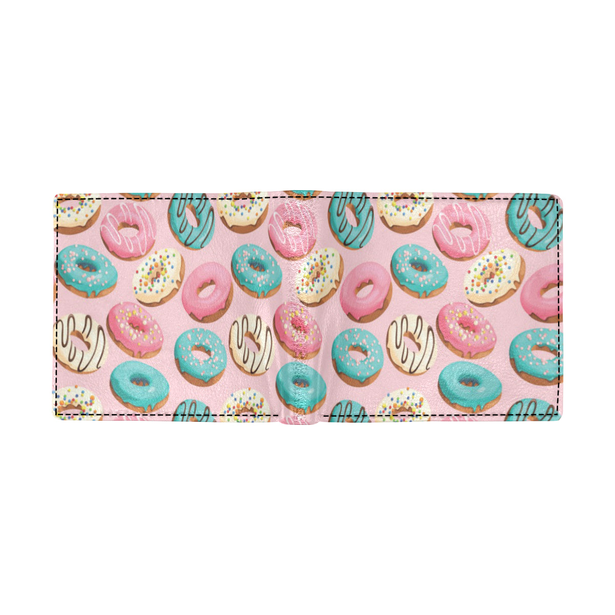 Donut Pattern Print Design DN06 Men's ID Card Wallet