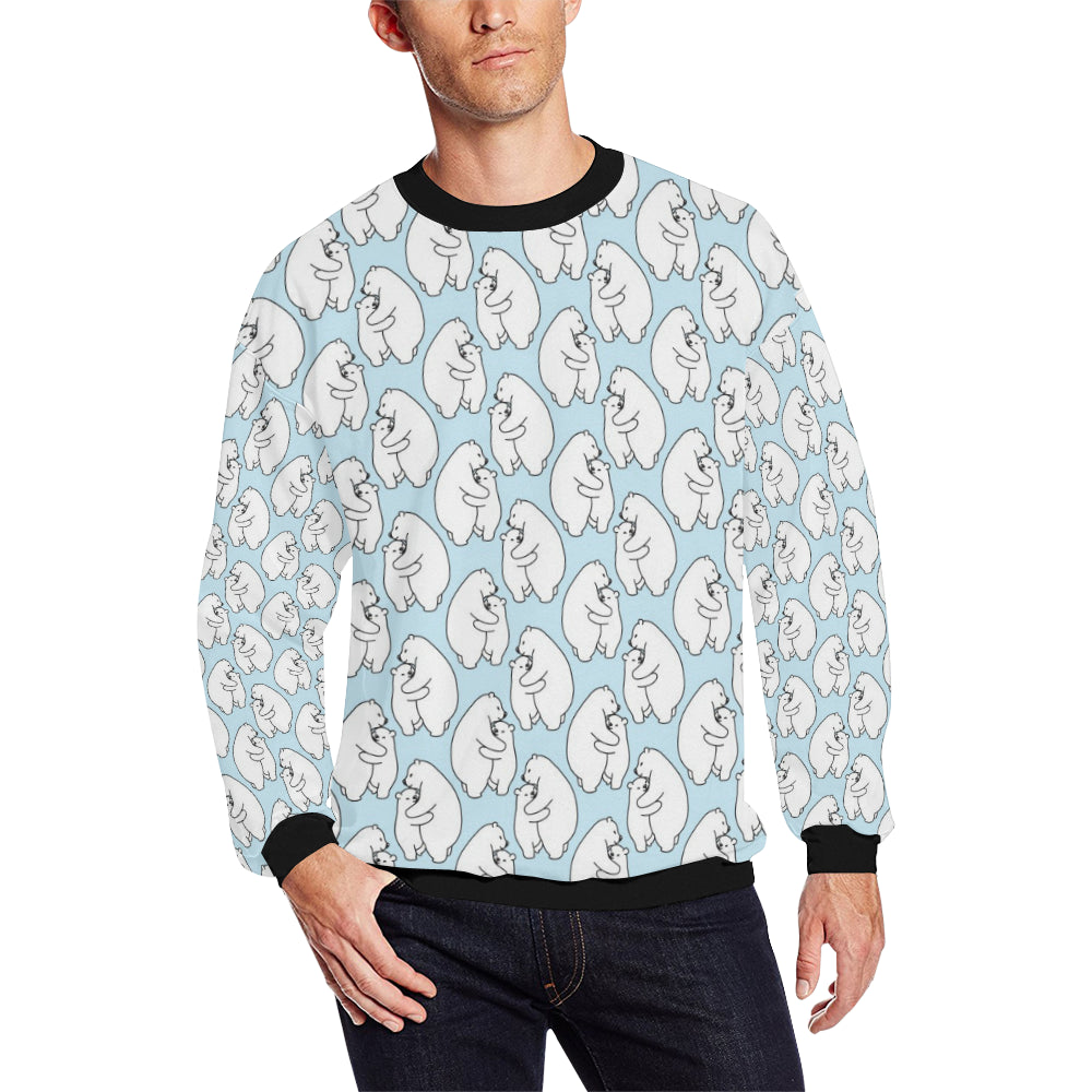 Polar Bear Pattern Print Design PB08 Men Long Sleeve Sweatshirt