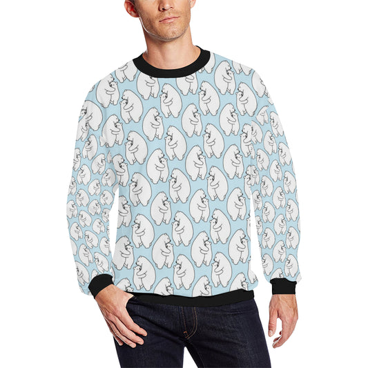 Polar Bear Pattern Print Design PB08 Men Long Sleeve Sweatshirt