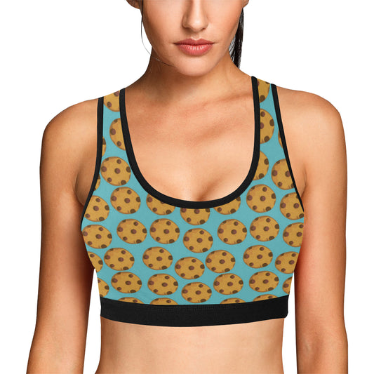 Cookie Pattern Print Design 01 Sports Bra