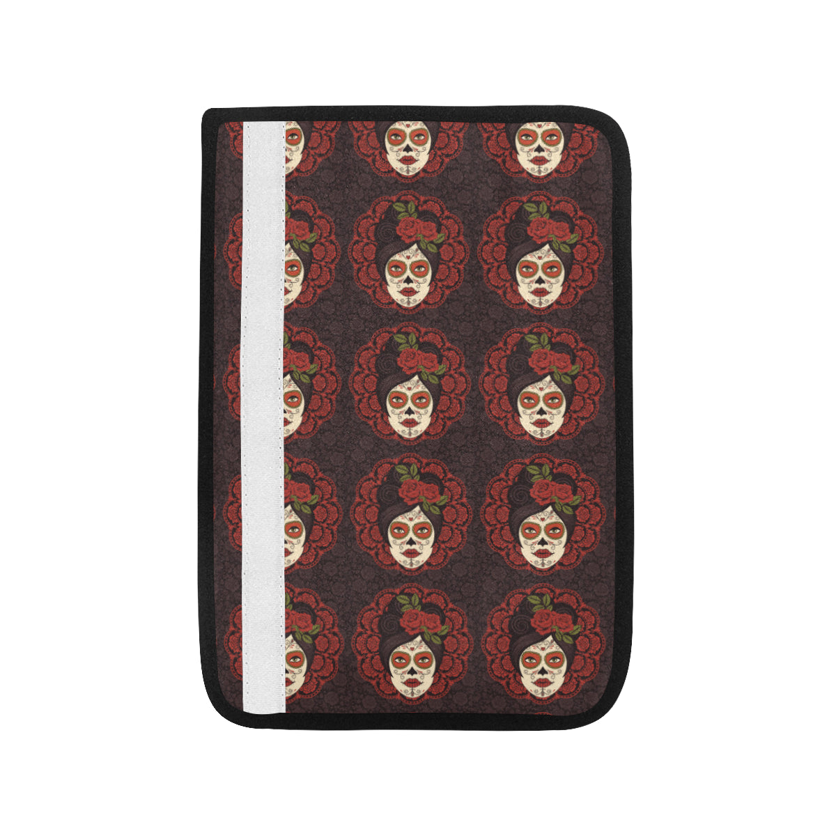 Day of the Dead Mexican Girl Car Seat Belt Cover