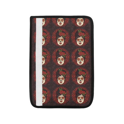 Day of the Dead Mexican Girl Car Seat Belt Cover