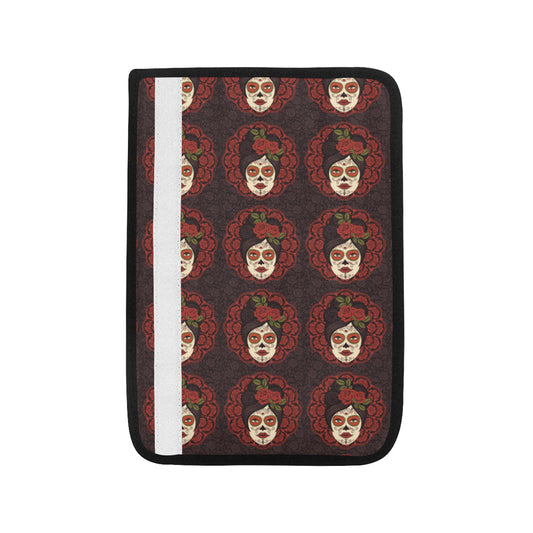 Day of the Dead Mexican Girl Car Seat Belt Cover